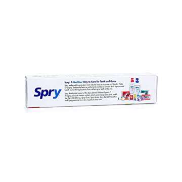 Spry Xylitol Toothpaste 5oz, Fluoride Free Toothpaste Adult and Kids, Teeth Whitening Toothpaste wit...