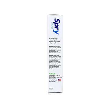 Spry Xylitol Toothpaste 5oz, Fluoride Free Toothpaste Adult and Kids, Teeth Whitening Toothpaste with Xylitol, Natural Breath Freshening, Mouth Moisturizing Ingredients, Spearmint (Pack of 2)