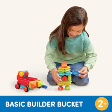 Battat Bristle Blocks - 50 pc Interlocking Playset for Kids