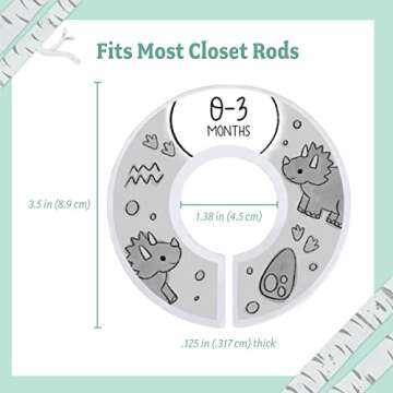 Baby Nest Designs 20x Baby Hangers for Closet with 7X Baby Closet Dividers for Nursery Velvet Baby Clothes Hangers Unisex Newborn Essentials Baby Size Organizer for Infant Clothing to 24 Months
