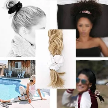 Chloven Satin Hair Scrunchies in 20 Colors for Women