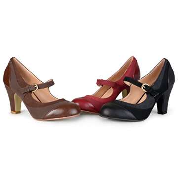 Brinley Co Women's Sonja Pump, Brown, 11 Regular US
