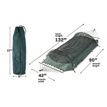 Lawson Hammock Blue Ridge Camping Hammock and Tent (Rainfly and Bug Net Included)