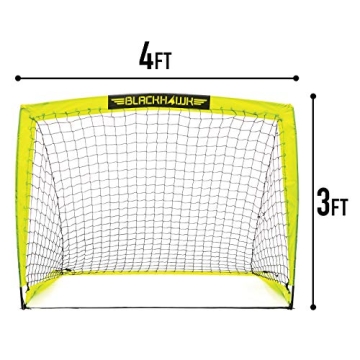 Franklin Sports Blackhawk Portable Soccer Goal 4x3 Optic Yellow
