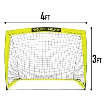 Franklin Sports Blackhawk Portable Soccer Goal 4x3 Optic Yellow