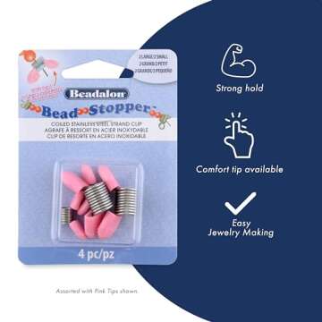 Beadalon Bead Stopper, Small, 8 pc - Essential for Crafting Precision