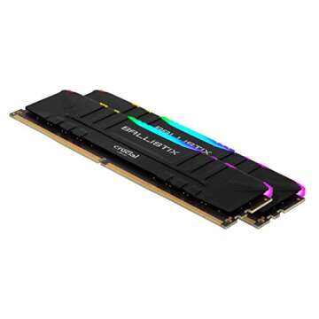 Crucial Ballistix RGB 3000 MHz DDR4 DRAM Desktop Gaming Memory Kit 16GB (8GBx2) CL15 BL2K8G30C15U4BL (Black)