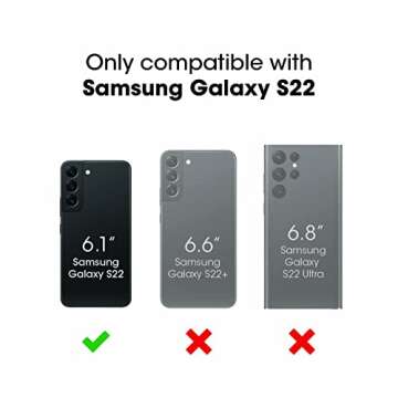 OtterBox Galaxy S22 Commuter Series Case - Black, Slim & Tough, Pocket-Friendly, with Port Protection