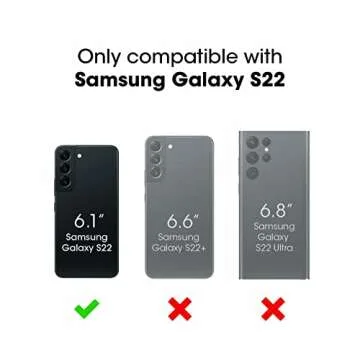 OtterBox Galaxy S22 Commuter Series Case - Black, Slim & Tough, Pocket-Friendly, with Port Protection