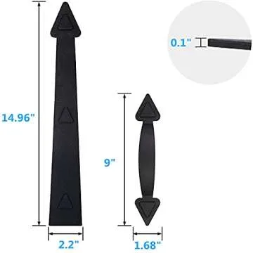 Garage Door Magnetic Hardware Accents Decorative Faux Hinges Handles Kit