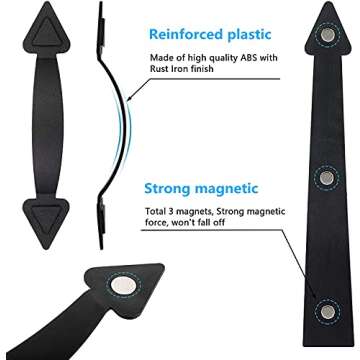 Garage Door Magnetic Hardware Accents Decorative Faux Hinges Handles Kit