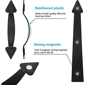 Garage Door Magnetic Hardware Accents Decorative Faux Hinges Handles Kit