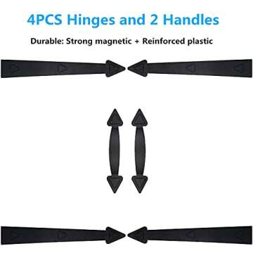 Garage Door Magnetic Hardware Accents Decorative Faux Hinges Handles Kit