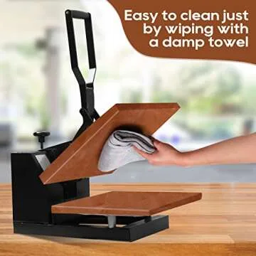 Zhengmy 2 Pcs Wrap Cover for Heat Press Platen, 15 x 15 Inch Heat Resistant Reusable Sheets Pad Mat Pillow Protector for Sublimation Heat Pressing Machine Brown and White