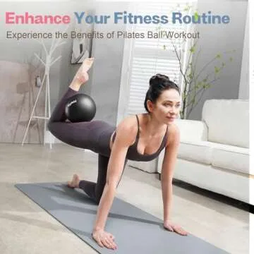 kisnbld Small Exercise Ball, 9 Inch Mini Pilates Ball, Anti Burst and Slip Resistant Mini Yoga Ball for Stability, Fitness, Physical Therapy, Stretching & Core Strength Workout at Home Gym & Office