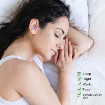 Ear Plugs for Sleep Noise Canceling, Noise Reusable Sound Blocking Ear Plugs, Hearing Protection & S...
