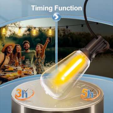 Outdoor LED String Lights - Dimmable & Waterproof for Parties