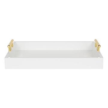 Kate and Laurel Lipton Decorative Tray with Gold Handles