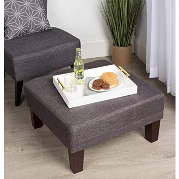 Kate and Laurel Lipton Decorative Tray with Gold Handles