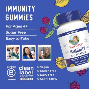 Vegan Immunity Gummies Elderberry Vitamin C Zinc for Kids Adults
