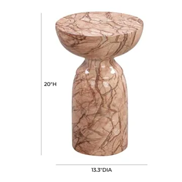 Stylish Tov Furniture Faux Marble Side Table for Any Space