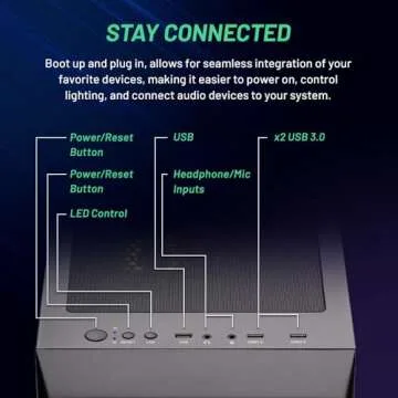 Skytech Gaming Nebula Gaming PC Desktop – Intel Core i5 13400F 2.5 GHz, NVIDIA RTX 3050, 1TB NVME SSD, 16GB DDR4 RAM 3200, 600W Gold PSU, 11AC Wi-Fi, Windows 11 Home 64-bit