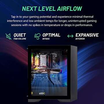 Skytech Gaming Nebula Gaming PC Desktop – Intel Core i5 13400F 2.5 GHz, NVIDIA RTX 3050, 1TB NVME SSD, 16GB DDR4 RAM 3200, 600W Gold PSU, 11AC Wi-Fi, Windows 11 Home 64-bit