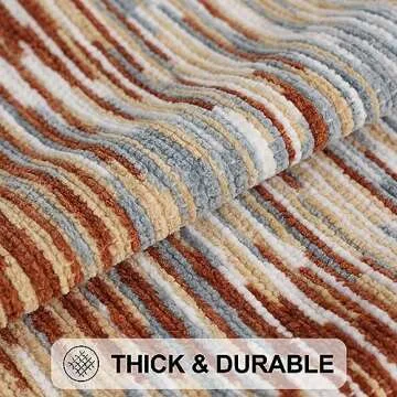 Simmore Fall Boho Decorative Throw Pillow Covers 18x18 Set of 2, Tufted Farmhouse Pillow Covers with Tassels for Cozy Bohemian Couch Sofa Bedroom Home Decor, Rust