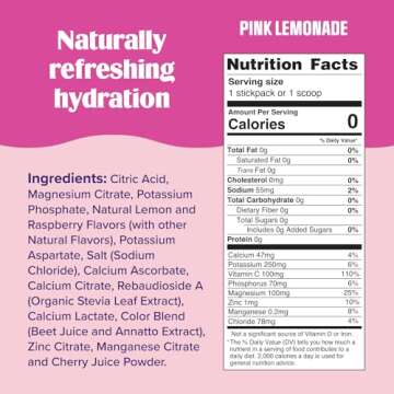 Ultima Replenisher Daily Electrolyte Powder Drink Mix – Pink Lemonade, 30 Serving – Hydration Powder with 6 Key Electrolytes and Trace Minerals – Keto Friendly, Vegan, Non-GMO and Sugar-Free