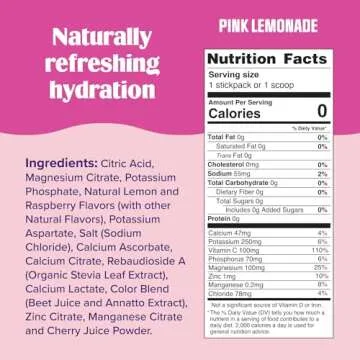 Ultima Replenisher Daily Electrolyte Powder Drink Mix – Pink Lemonade, 30 Serving – Hydration Powder with 6 Key Electrolytes and Trace Minerals – Keto Friendly, Vegan, Non-GMO and Sugar-Free