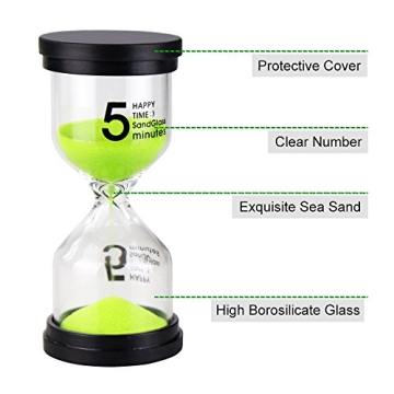 EMDMAK Colorful Sand Timer Set for Fun Time Management