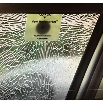 OWL 4 Pack Car Window Glass Breaker & Seatbelt Cutter Card Emergency Escape Rescue Hammer Safety Life Saving Crash Survival Kit 2-in-1 Tool - Made in USA (4 Ivory Cards/no Holders)