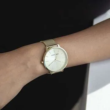 Nine West Sunray Dial Mesh Bracelet Watch for Women