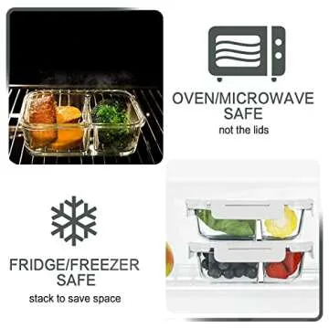10-Pack Glass Meal Prep Containers - Airtight & Versatile