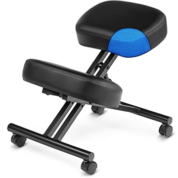 Luxton Home Ergonomic Kneeling Chair with Memory Foam Layer - Enhances Posture with Adjustable Featu...