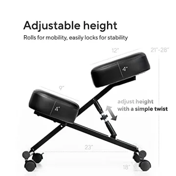 Luxton Home Ergonomic Kneeling Chair for Improved Posture