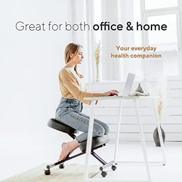 Luxton Home Ergonomic Kneeling Chair for Improved Posture