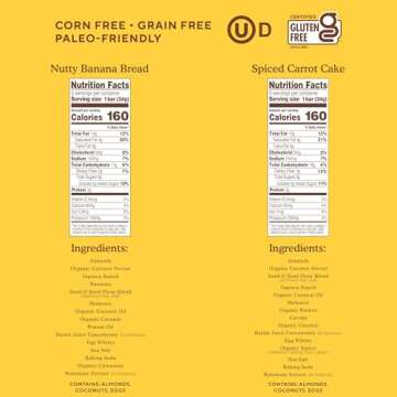 Simple Mills Almond Flour Snack Bars (Nutty Banana, Spiced Carrot Cake, Dark Chocolate Almond, Peanut Butter Chocolate Chip) - Gluten Free, Made with Organic Coconut Oil, Breakfast Bars, Healthy Snacks, 6 Ounce (Pack of 4)