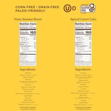 Simple Mills Almond Flour Snack Bars (Nutty Banana, Spiced Carrot Cake, Dark Chocolate Almond, Peanut Butter Chocolate Chip) - Gluten Free, Made with Organic Coconut Oil, Breakfast Bars, Healthy Snacks, 6 Ounce (Pack of 4)