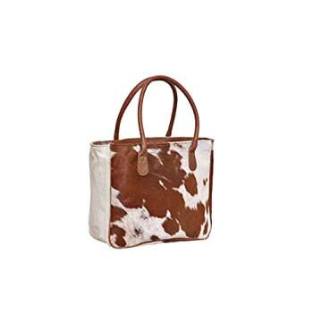 Women's Western Classic Cowhide Tote Bag Shoulder Handbag with Freebie Clutch Shoulder Hand Bag Classical Tote