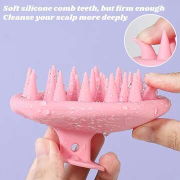 URTHEONE Scalp Massager Shampoo Brush for Hair Growth,Soft Silicone Scalp Scrubber Shower Brush for ...