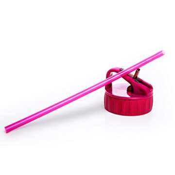 AQUANEÜ 30oz Inspirational Fitness Workout Sports Water Bottle with Time Marker | Measurements | Goal Marked Times for Measuring Your H2O Intake, BPA Free Non-Toxic Tritan (Believe Fuschia)