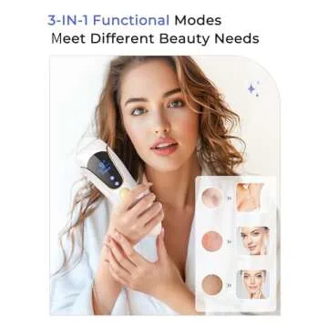 Finequin Laser Hair Removal for Women and Men, Air 15 Ice-cooling IPL Device Hair Removal for Nearly Painless & Long-Lasting Results From Home, 3 Modes & Auto Flashing for Fast Full Body Hair Removal