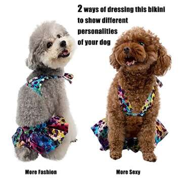 CuteBone Dog Bikini Dress Puppy Bathing Suit Swimsuit Cat Costume for Small Dogs Pet Apparel 2DB05S