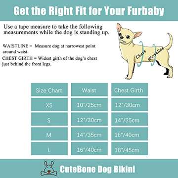 CuteBone Dog Bikini Dress Puppy Bathing Suit Swimsuit Cat Costume for Small Dogs Pet Apparel 2DB05S