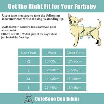 CuteBone Dog Bikini Dress Puppy Bathing Suit Swimsuit Cat Costume for Small Dogs Pet Apparel 2DB05S