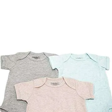 123 Bear Baby Cotton Spandex Short-Sleeve bodysuits unisex boy girl (Mint 3pk, 12-18 Months)