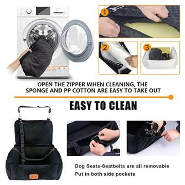 Comfortable Pet Booster Seat for Small Dogs - Safe & Washable