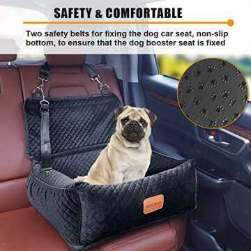 Comfortable Pet Booster Seat for Small Dogs - Safe & Washable