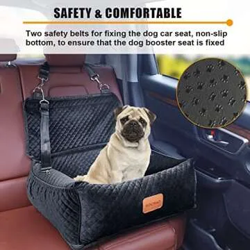 Comfortable Pet Booster Seat for Small Dogs - Safe & Washable